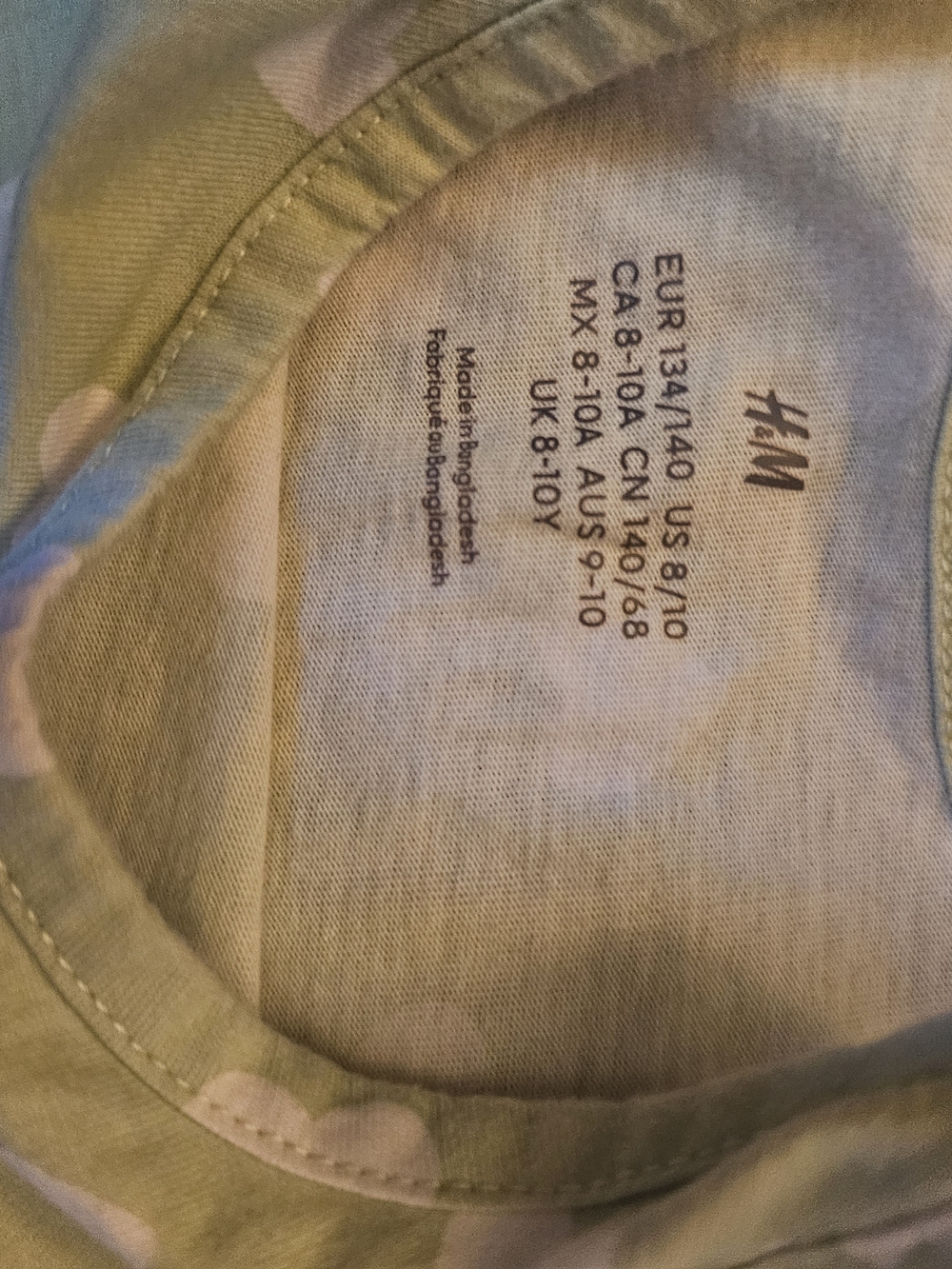 H&M Mint Green Dress with White Heart Print Size 8-10 Youth - Picture 5 of 6